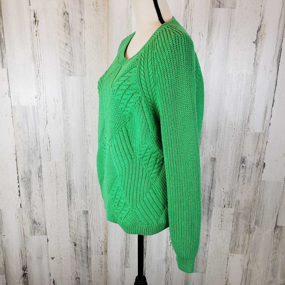 Talbots Green Crew Neck Sweater Size XL - Picture 2 of 6
